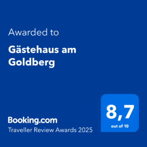 Booking.com-Award des Gästehaus am Goldberg in St. Oswald-Riedlhütte